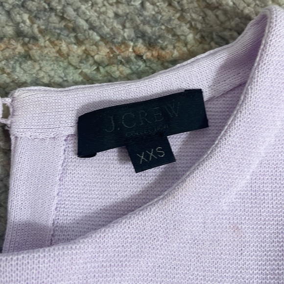 Purple j crew embroidered long sleeve cotton sweater top XXS EUC - Picture 5 of 6